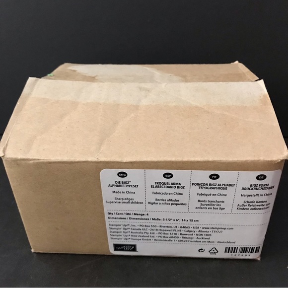 Stampin' up! Sizzix typeset UPPER CASE alphabet Bigz dies (set of 4) - Picture 6 of 14